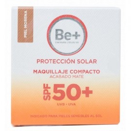 Be+ Maquillaje Compacto solar piel clara 50+, 10 gr
