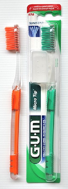 Gum 470 cepillo dental butler micro tip mediano suave