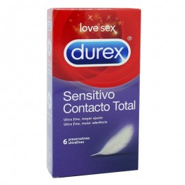 Preservativos Durex Sensitivo contacto total 6 uds.