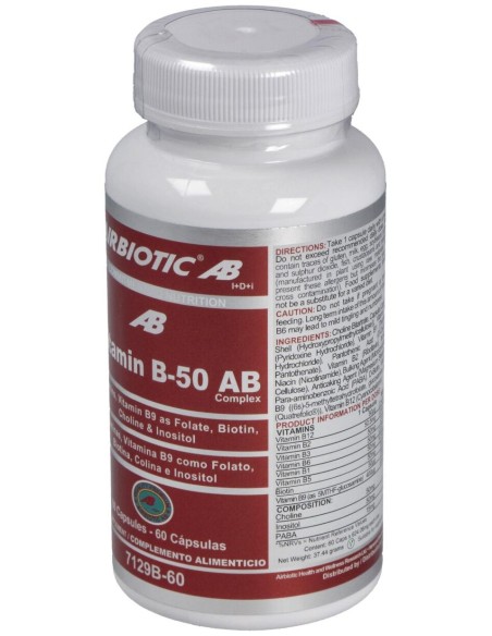 Comprar Airbiotic Vit B-50 Ab Complex 60 Cápsulas a precio de oferta